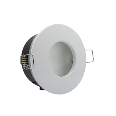 InLight Χωνευτό σποτ από λευκό μέταλλο 1XGU10 IP44 Φ8cm (Χ0008-WH)