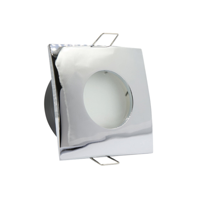 InLight Χωνευτό σποτ από χρώμιο μέταλλο 1XGU10 IP44 Φ8cm (Χ0009-CH)