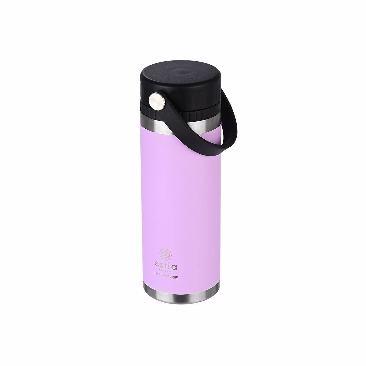 ESTIA Thermos Inox Travel Chug Save the Aegean 500ml Lavender Purple 01-17767