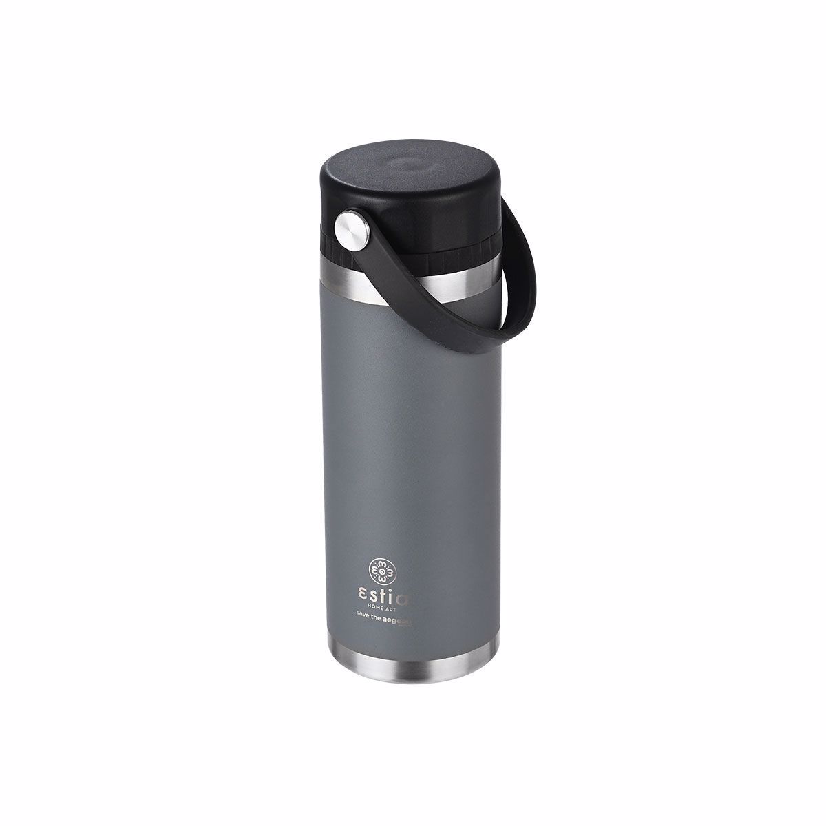 ESTIA Thermos Inox Travel Chug Save the Aegean 500ml Fjord Grey 01-17798