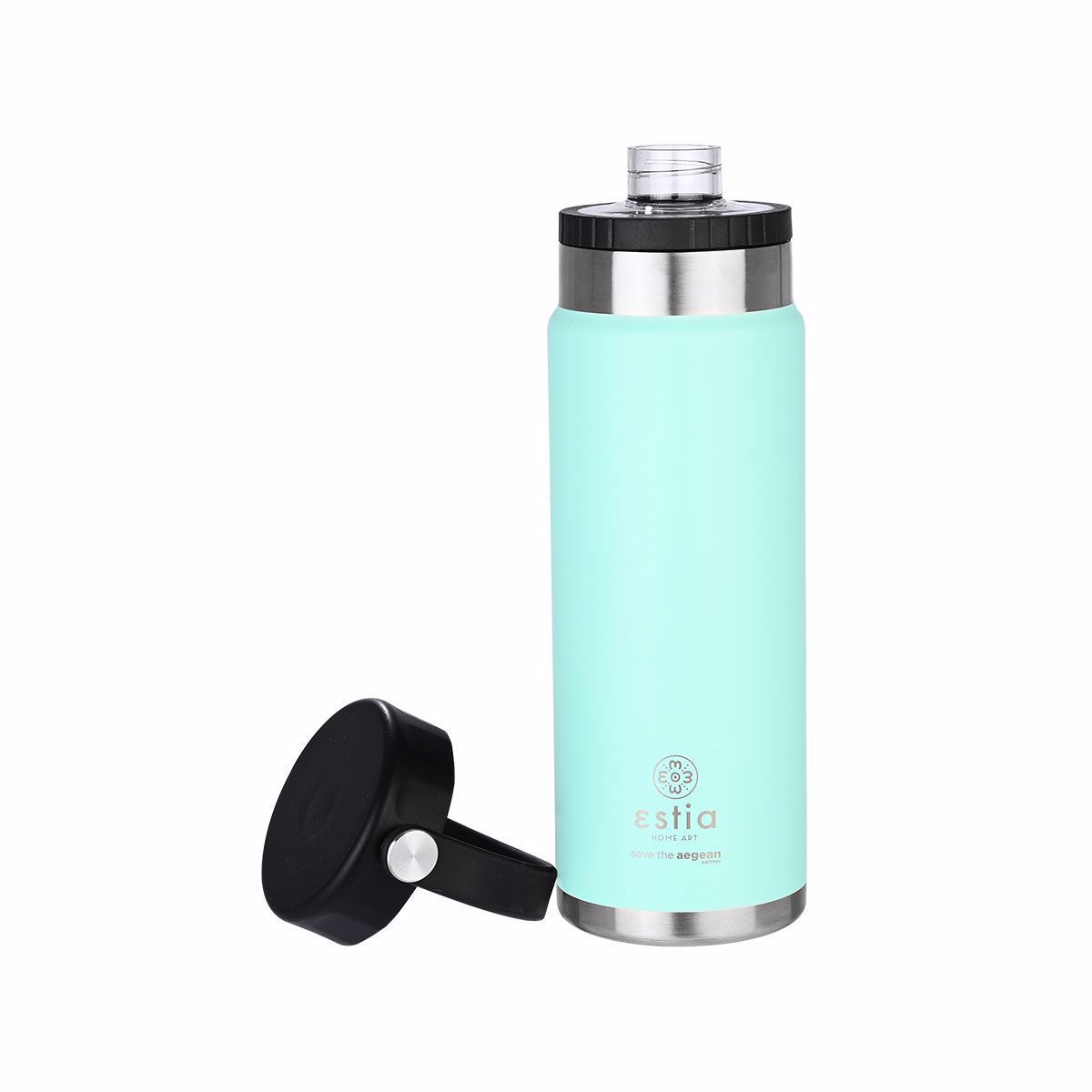 ESTIA Thermos Inox Travel Chug Save the Aegean 750ml Bermuda Green 01-17859