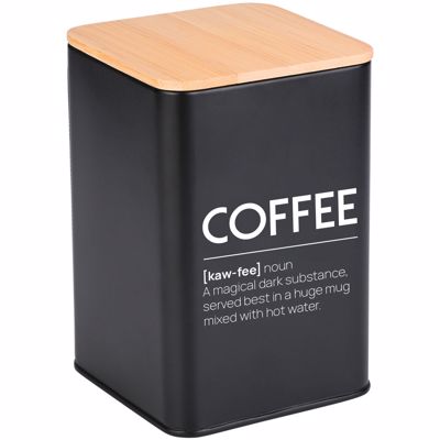 ESTIA ΔΟΧΕΙΟ ΓΙΑ ΚΑΦΕ BAMBOO ESSENTIALS ΜΕΤΑΛΛΙΚΟ 10x13cm ΜΑΥΡΟ 01-20255