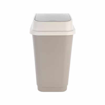Estia Κάδος Απορριμμάτων FLIPTOP Πλαστικός 25lt Γκρι 28x38x47.5cm 01-21979