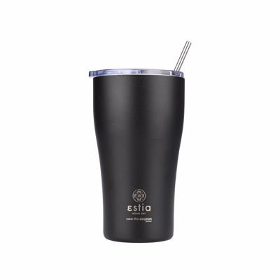 Estia Θερμός Coffee Mug SAVE THE AEGEAN 500ml Midnight Black 01-23122