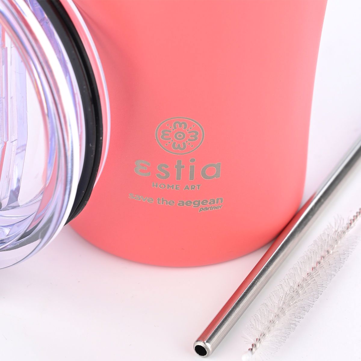 Estia Thermos Coffee Mug SAVE THE AEGEAN 500ml Fusion Coral 01-23164