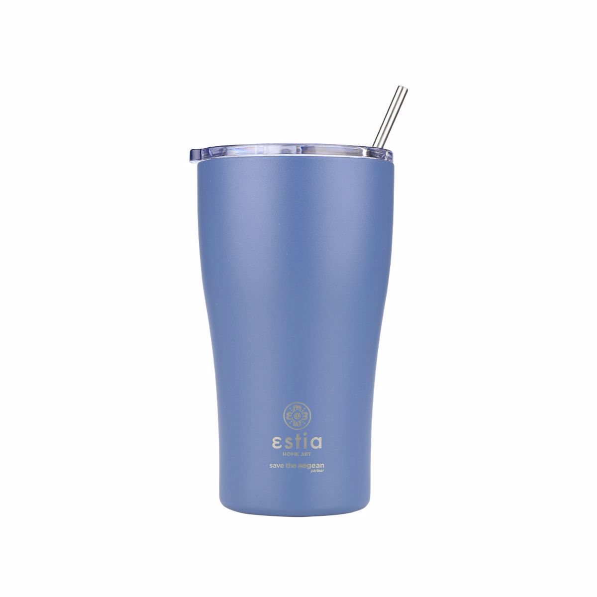 Estia Thermos Coffee Mug SAVE THE AEGEAN 500ml Denim Blue 01-23188