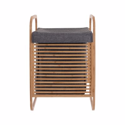 Estia Καλάθι Απλύτων Bamboo με Θήκη Πολυεστέρα 40X35X60.5cm 02-13042