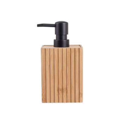 ESTIA Αντλία Κρεμοσάπουνου με Dispenser Τετράγωνο Bamboo Essentials 8.2x7.5x17.5cm 02-13080
