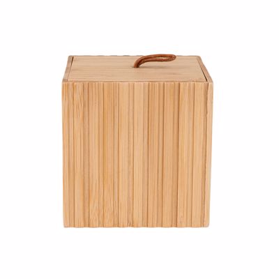 Estia Κουτί Αποθήκευσης Και Οργάνωσης Μπάνιου Bamboo Essentials 9X9X8cm 02-13165