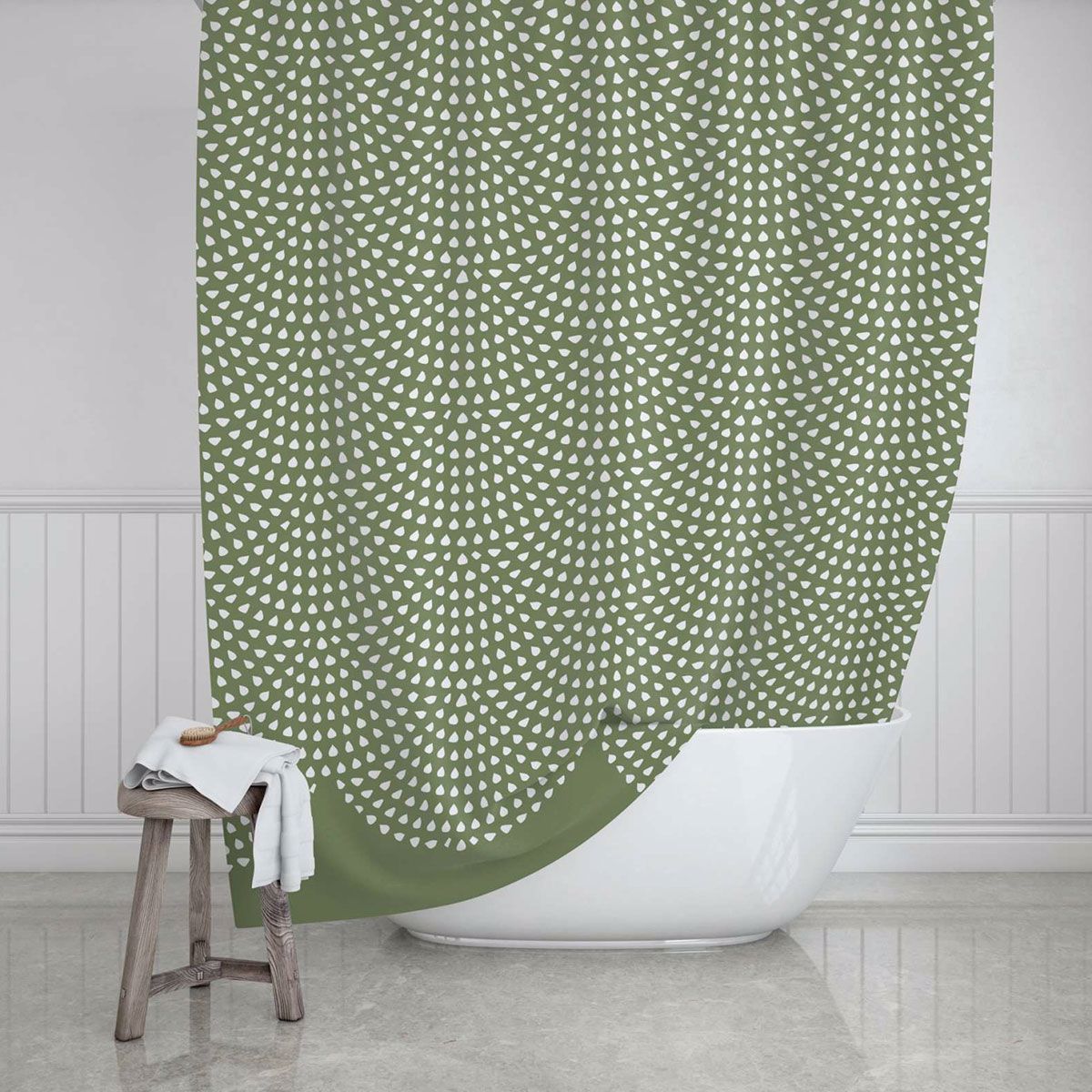 Estia Kourtina Baniou ''Olive Series'' Adiabroxi Poluesteriki Ladi 180x200cm 02-15312