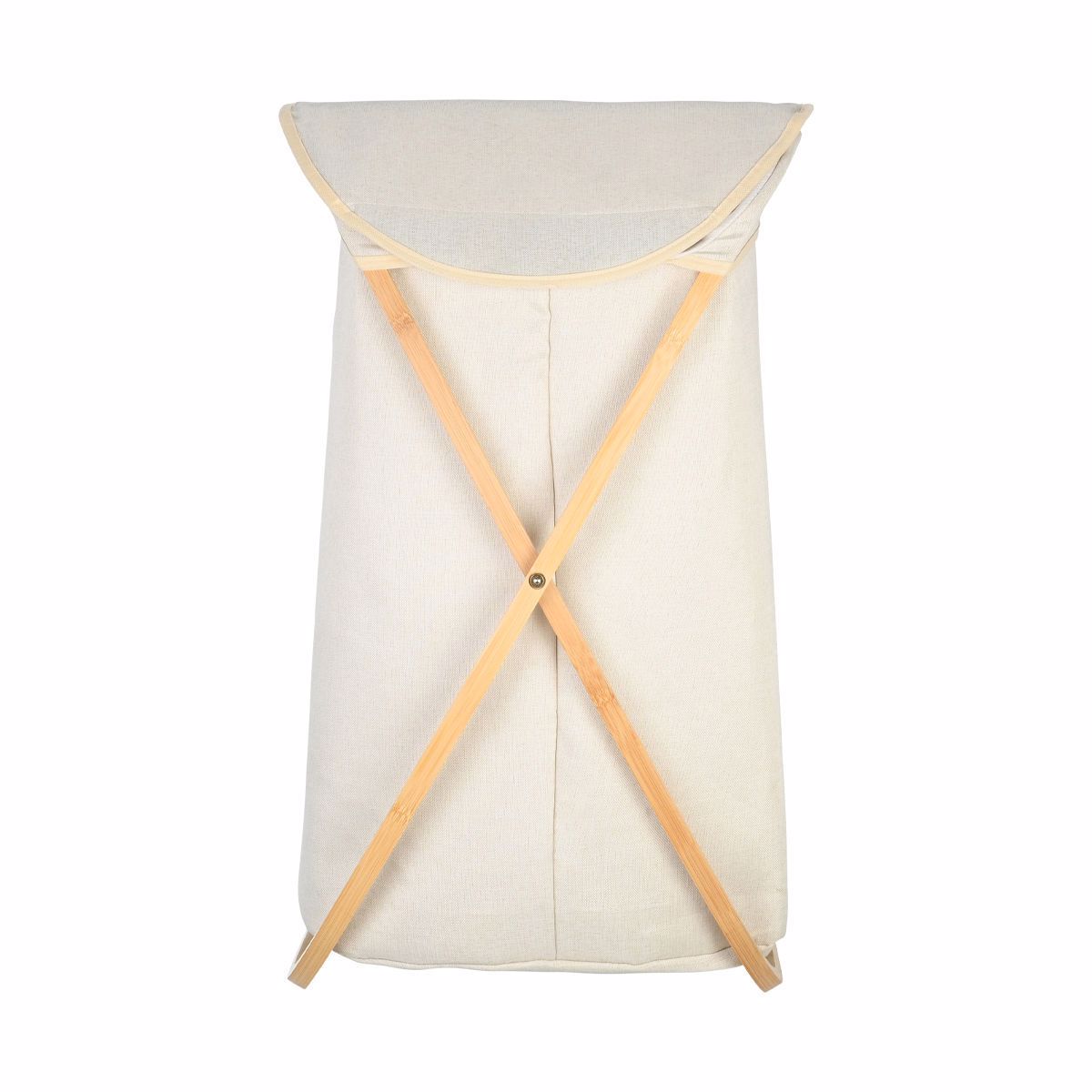 Estia Essentials Kalathi Apluton Ptussomeno Bamboo/ufasmatino Bez 40x40x70cm 02-18627