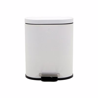 Estia Χαρτοδοχείο Μπάνιου OVOID Soft Close 6lt Λευκό 24.4x21.5x29.4cm 02-21429