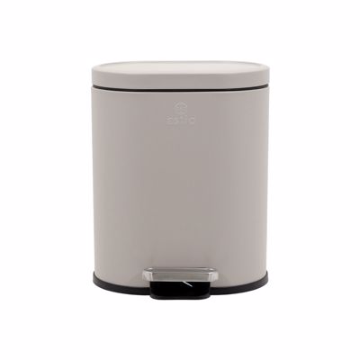 Estia Χαρτοδοχείο Μπάνιου OVOID Soft Close 6lt Taupe 24.4x21.5x29.4cm 02-21450