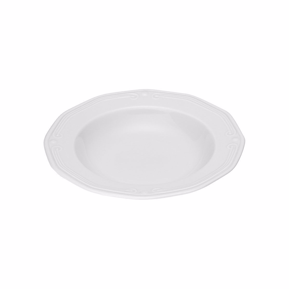 Estia Piato Bathu Athénée Porselanino Anagufo 23cm Lefko 07-13455