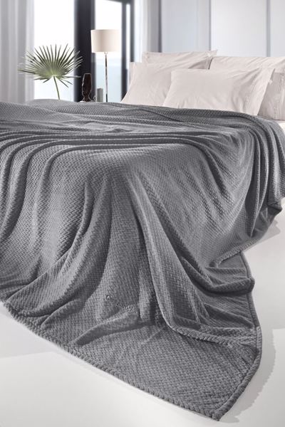 Guy Laroche Κουβέρτα Microfiber Σετ των 2 Rombus Carbon 160x220εκ