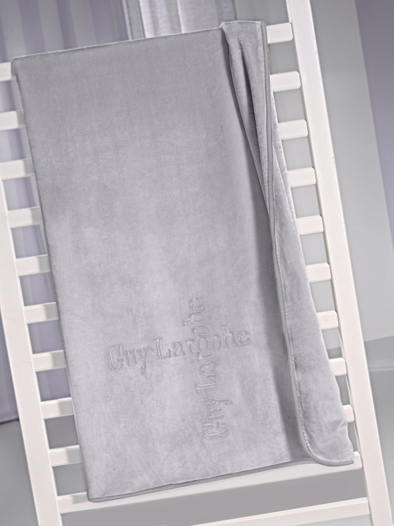 Guy Laroche Beloute Bebe Kouberta Logo Silver 110x140cm
