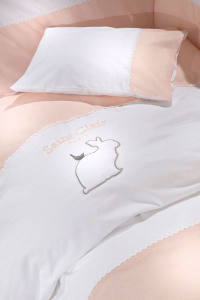 Saint Clair Σετ Βρεφικό Σεντόνι Lapin Pink 110x170cm με Μαξιλαροθήκη 30x40cm