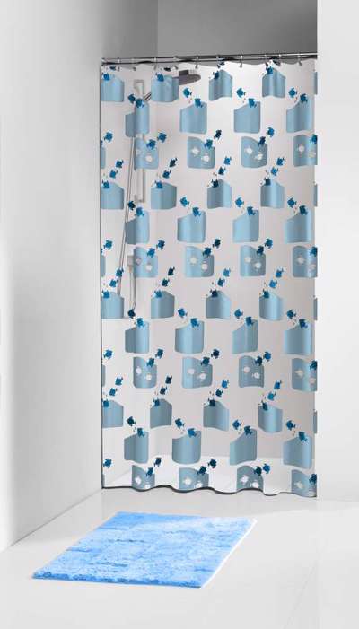 Sealskin Tropic 180x200 blue κουρτίνα μπάνιου πλαστική Elemental