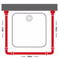 Sealskin 170x80 Ø 20 mm white braxionas baniou gniakos
