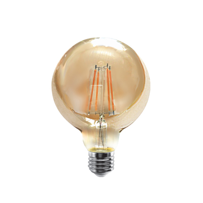 InLight Λαμπτήρας E27 LED Filament G95 8W 650Lm 2700Κ με μελί κάλυμμα 7.27.08.42.1