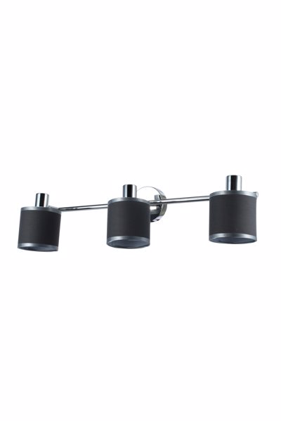 ArLight WLC 5216-3 SL Σποτ Ράγα Τρίφωτη Νίκελ με Γκρι Υφασμάτινα Καπέλα Ε14 58x15x15cm 0064195