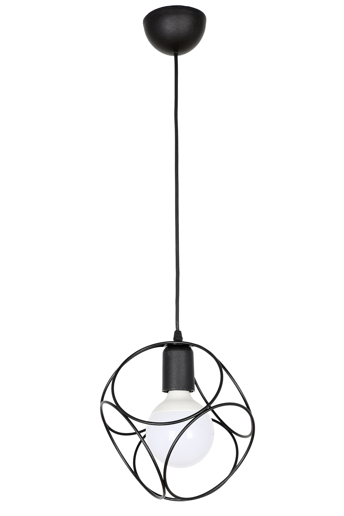 ArLight PDT 1247-1 BK Kremasto Fotistiko Orofis Monofoto Mavro Metalliko E27 F21x95cm 0083540