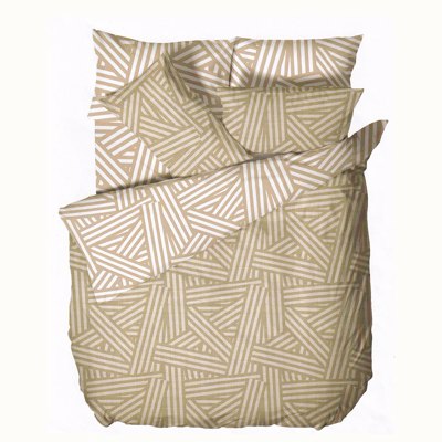 Βιοκαρπέτ Home 'Nordic' 854 Σετ Παπλωματοθήκη 165x245cm με Μαξιλαροθήκη Innis Natural - Μονή