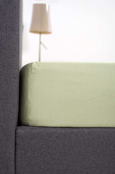 Βιοκαρπέτ Home Σεντόνι Home 'View' με λάστιχο - Light Lime Μονό 120x200cm +35cm
