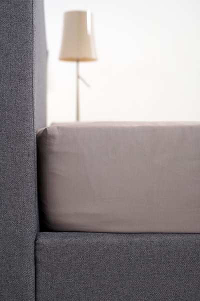 Βιοκαρπέτ Home Σεντόνι Home 'View' με λάστιχο - Dark Grey Μονό 120x200cm +35cm