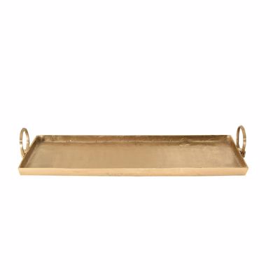 InTheBox ANGOLO Δίσκος Αλουμινίου Χρυσός 50x19x3cm 017626