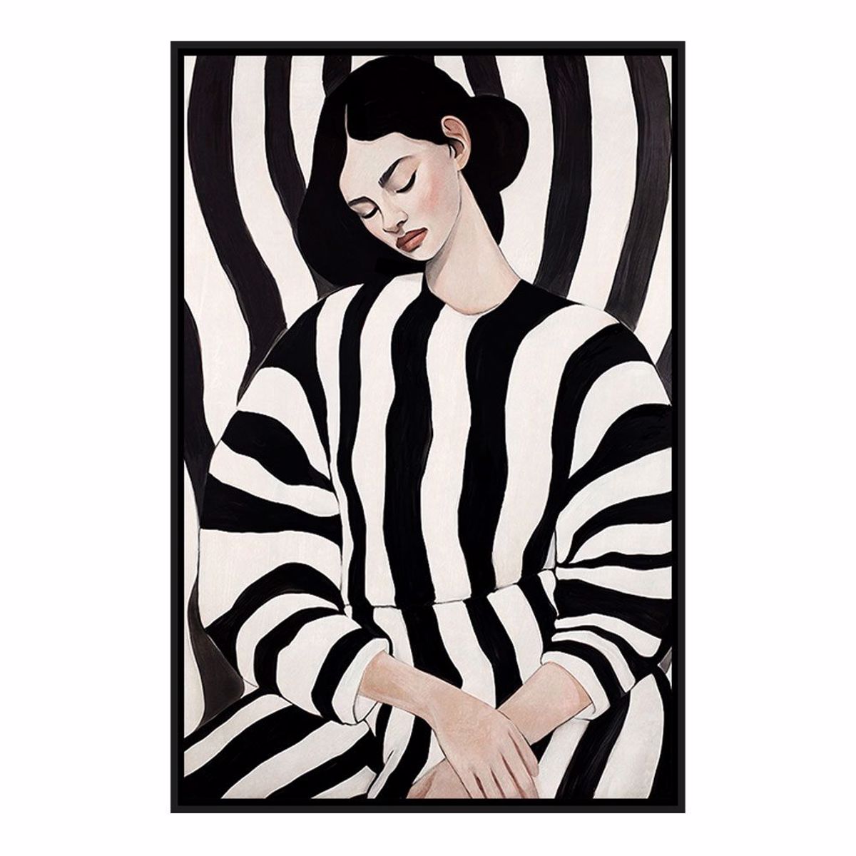 InTheBox LE NOIR LADY Pinakas Kambas apo Aspromavro Xulo 82.6x4.3x122.6cm 029729