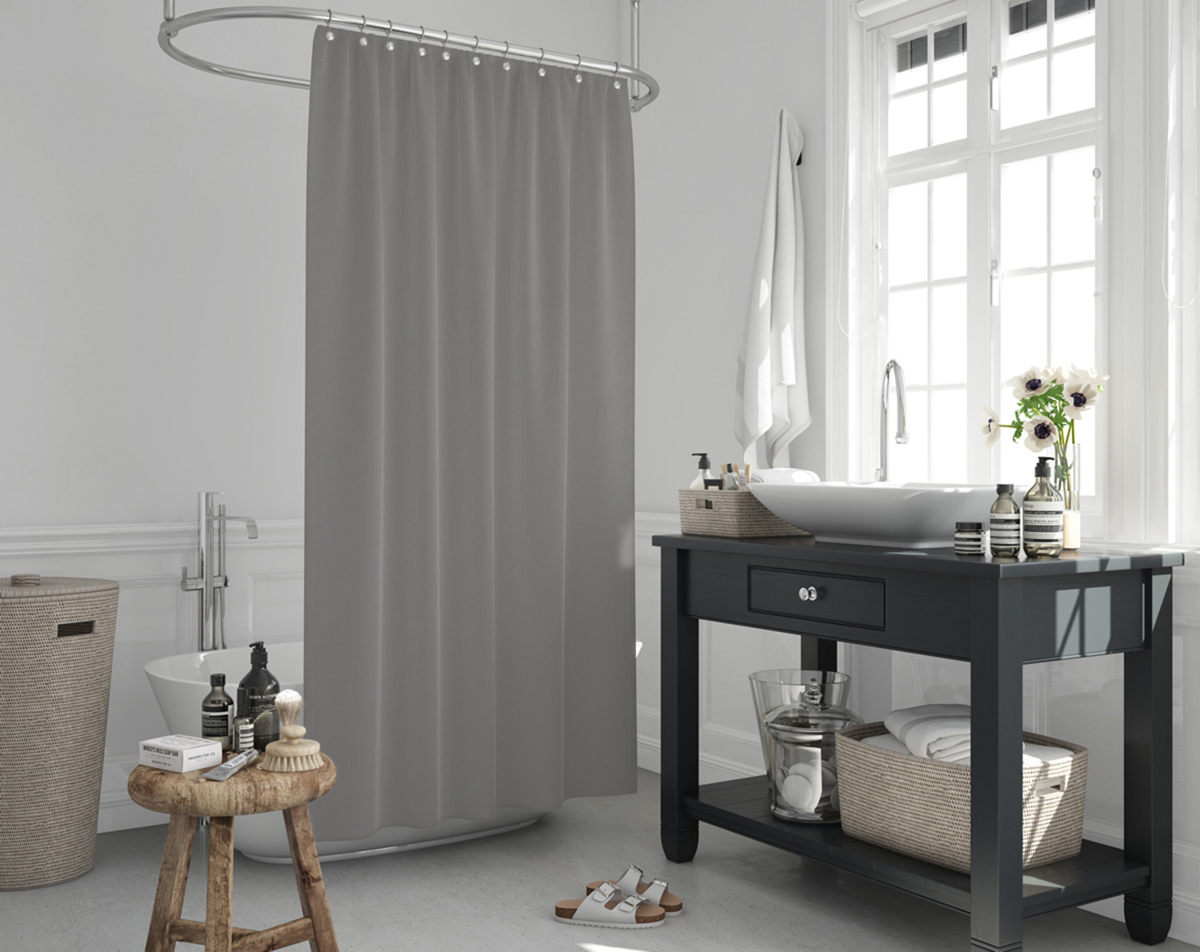 Max Home Kourtina Baniou 180X200cm Ggri 100% Polyester BTLJK010GRE