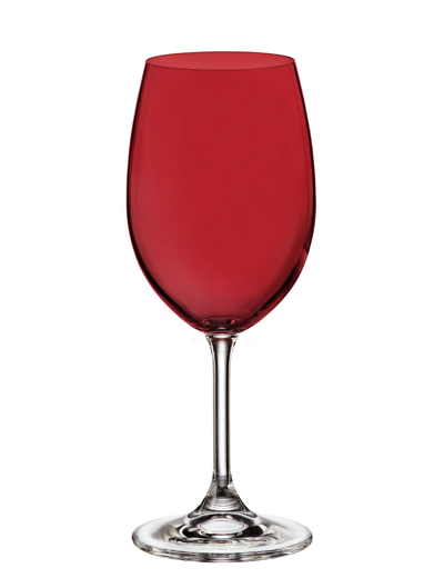 Bohemia Sylvia Red 350ml Σετ 6Τεμ. Ποτηρια Κολωνάτα Κρασιού από Κρύσταλλο CTB4S4157235