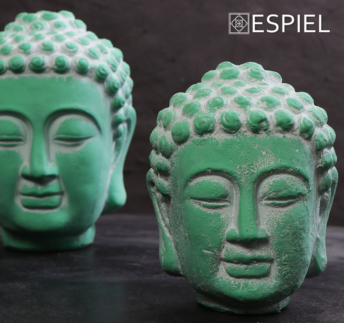 Diakosmitiki Figura Bouda Keramiki Prasini 12X12X16ek. ERT317K4 Espiel