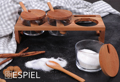 Set 3 Gyalina Doxeia Baxarikon me Kapaki se Xulini Basi 29X12ek 200Cc/Tmx KOP113 Espiel