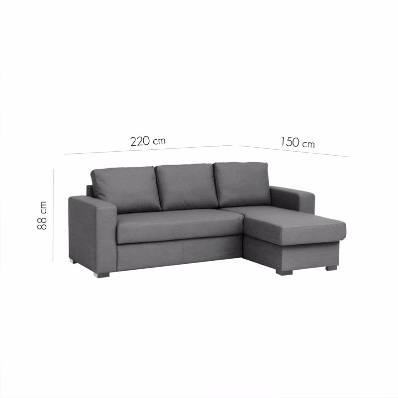 Liberta ALDO CRISTIANO Kanapes-Krebati me Anastrepsimi Gnia Skouro Ggri R465 220x150x88cm 01-2706