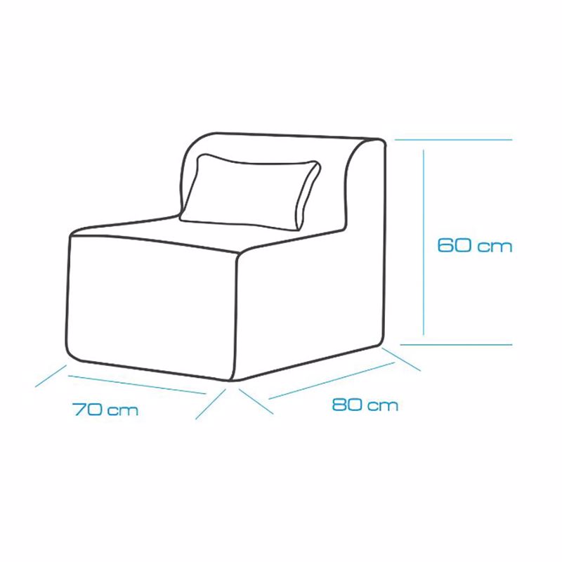 Liberta SQUARE Poluthrona Anthraki 70x80x60cm 01-3050