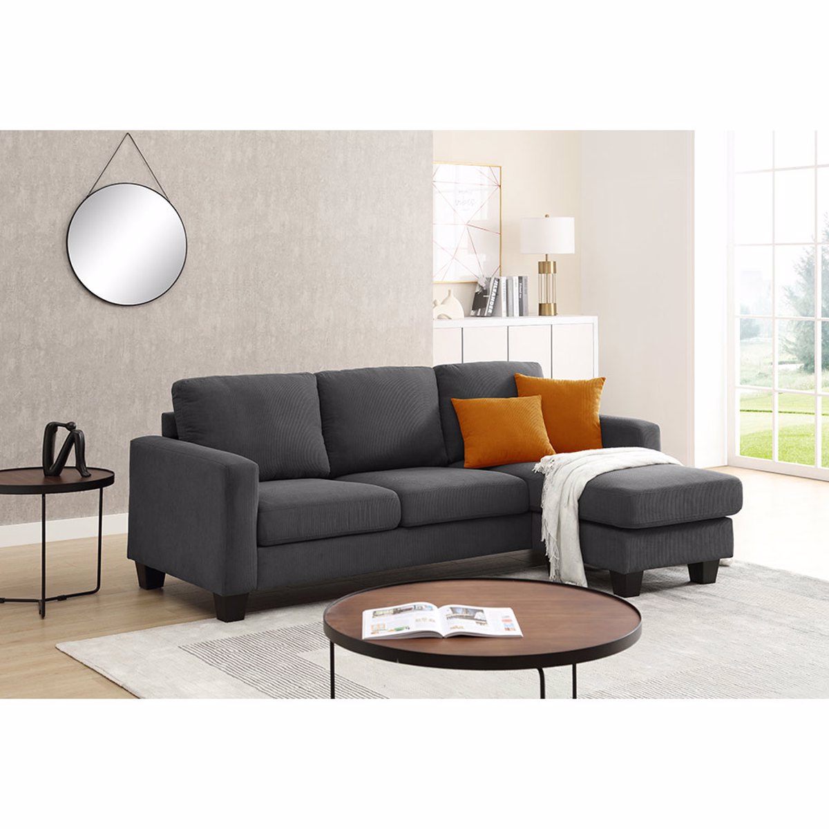 Liberta SENSO Kanapes Ggri/Carrot me Anastrepsimi Gnia 217x143x86cm 01-3318
