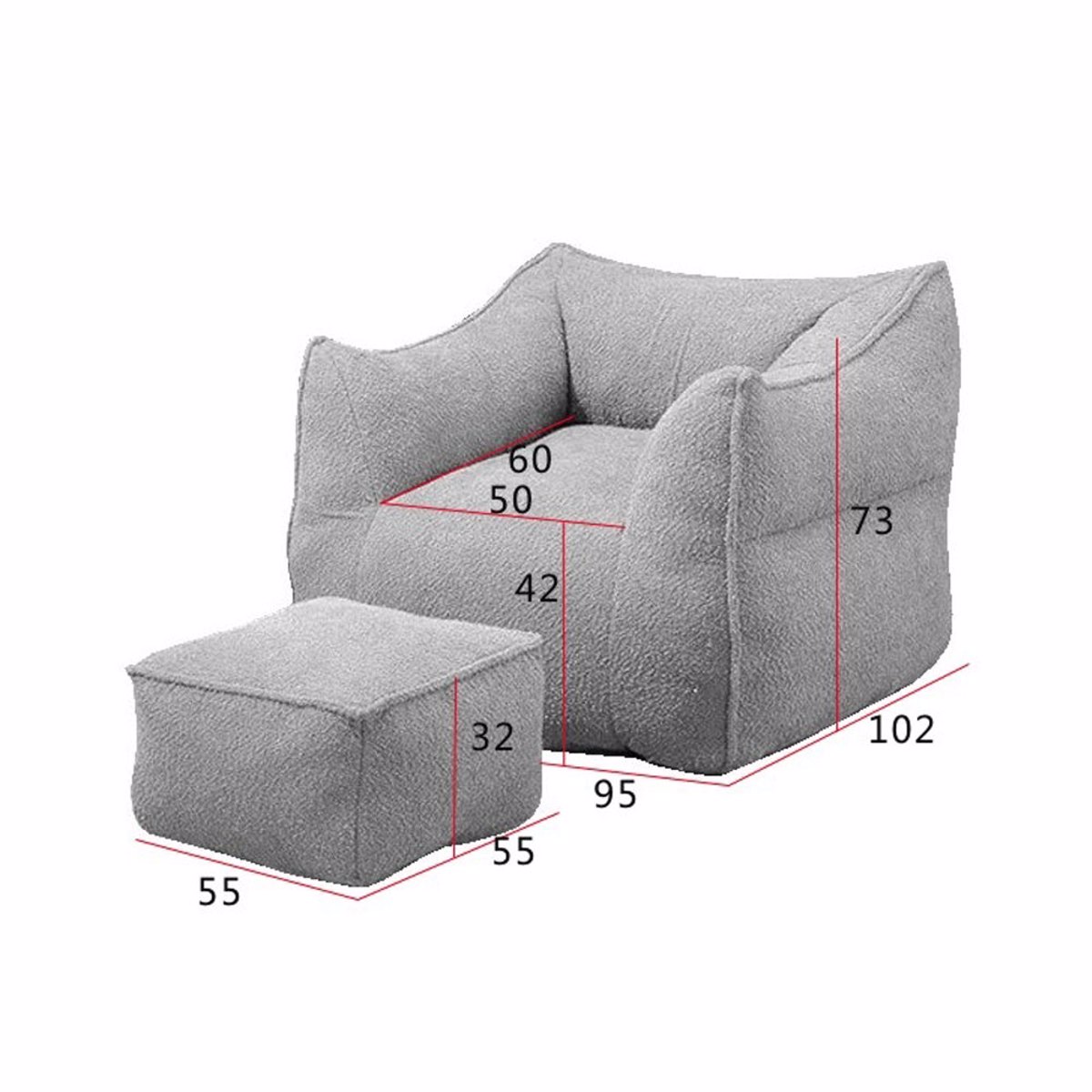 Liberta SPONGE Set Poluthrona Elephant me upopodio 95x102x73cm 01-3386