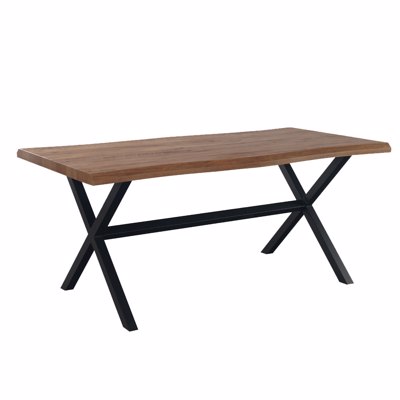 Liberta BRICK Τραπέζι Καρυδί/Μαύρο 180x90x75cm 02-0390