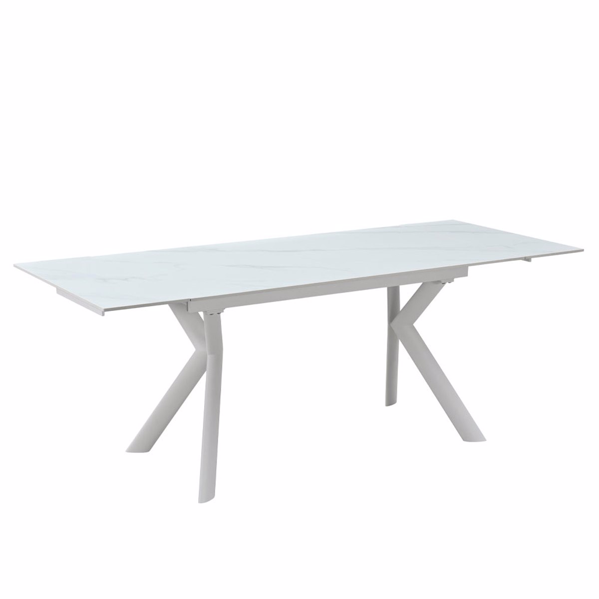 Liberta KIRA Trapezi Epekteinomeno Lefko me opsi Marmarou 140x80x75cm 02-0613
