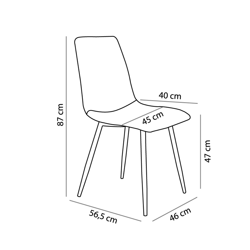 Liberta ALL DAY Karekla Ggri 46x56.5x87cm 03-0636