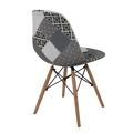 Liberta EIFFEL Karekla Patchwork Mavro 46x53x82cm 03-0761