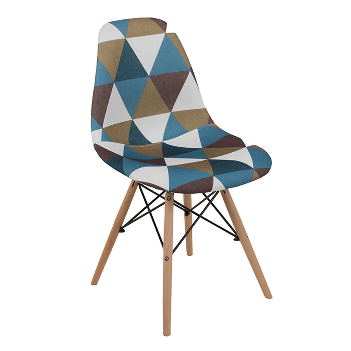 Liberta EIFFEL Karekla Patchwork Ble 46x53x82cm 03-0763