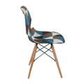 Liberta EIFFEL Karekla Patchwork Ble 46x53x82cm 03-0763
