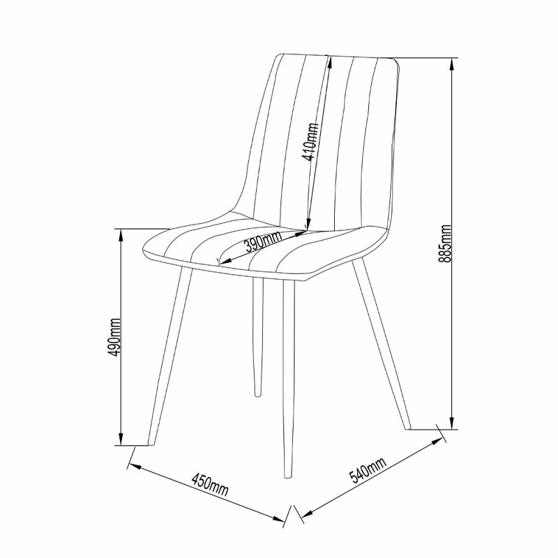 Liberta PRAGA Karekla Ggri Anoixto 54.5x44x89cm 03-1024