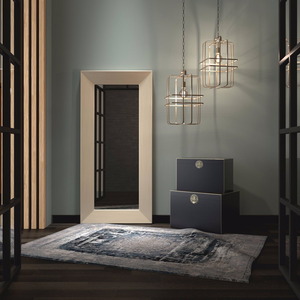 Liberta JAPANESE Set ton 2 Baoulo Mavro/Xruso 60x40x42cm 04-0632
