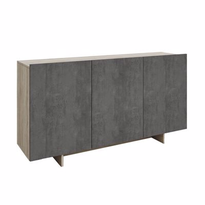 Liberta INTRO Μπουφές Sonoma Σκούρο/Cement Σκούρο 150x40x79.5cm 05-0264