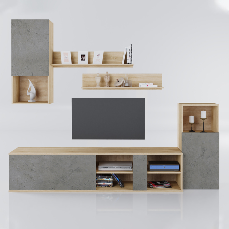Liberta BETON Suntheto Sonoma/Cement Anoixto 180x40x190cm 05-0279