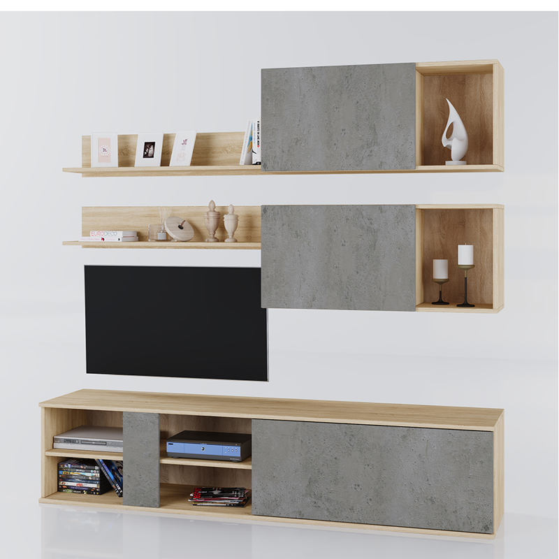 Liberta BETON Suntheto Sonoma/Cement Anoixto 180x40x190cm 05-0279